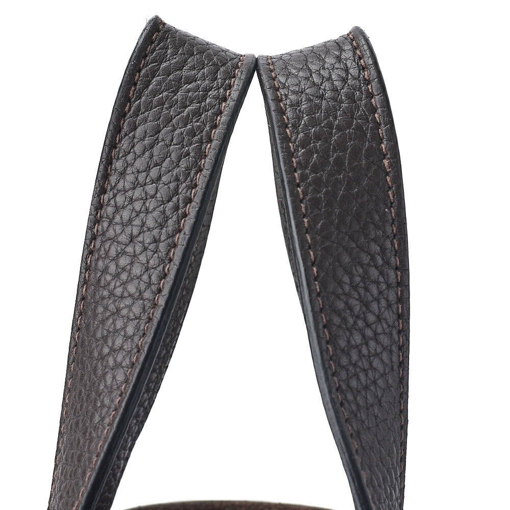 HERMES Picotin Lock PM Handbag Tryon Clemence Chocolat Silver-Tone Hardware Pre-Owned - Vintage La Charme