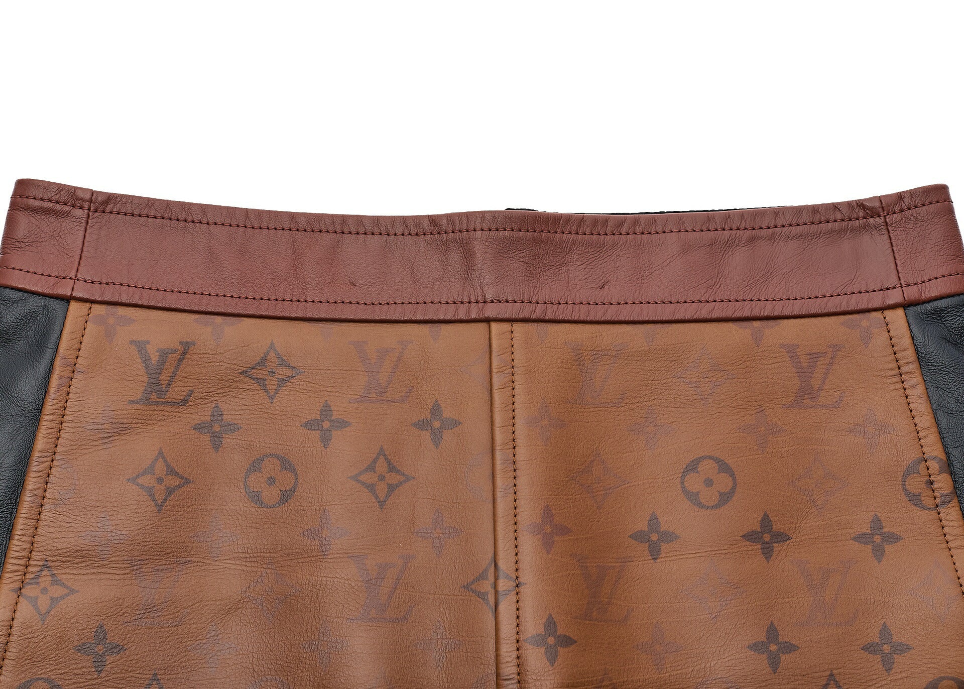 Louis Vuitton Skirt Bottoms, Monogram Logo, Cowhide Leather, Brown, Gold-Tone Hardware, Pre-Owned - Vintage La Charme