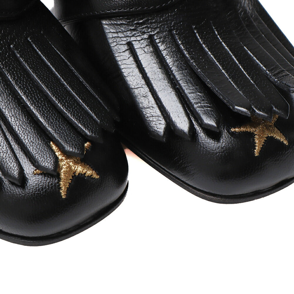 Gucci Short Boots, Fringe, Leather, Black, Silver-Tone Hardware, Pre-Owned - Vintage La Charme