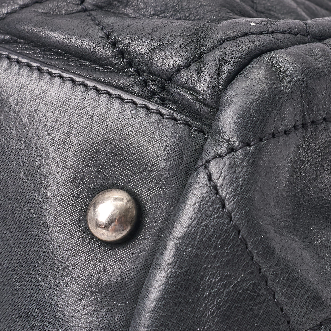 CHANEL Shoulder Bag, Coco Mark, Matelasse, Sparkle Leather, Black, Silver-Tone Hardware, Pre-Owned - Vintage La Charme
