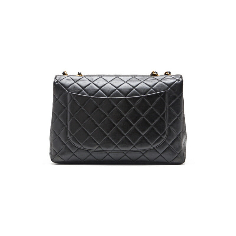 CHANEL Shoulder Bag, Deca Matelasse Turn Lock, Lambskin, Black, Gold-Tone Hardware, Pre-Owned - Vintage La Charme