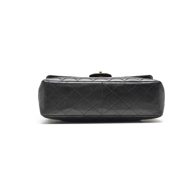 CHANEL Shoulder Bag, Deca Matelasse Turn Lock, Lambskin, Black, Gold-Tone Hardware, Pre-Owned - Vintage La Charme