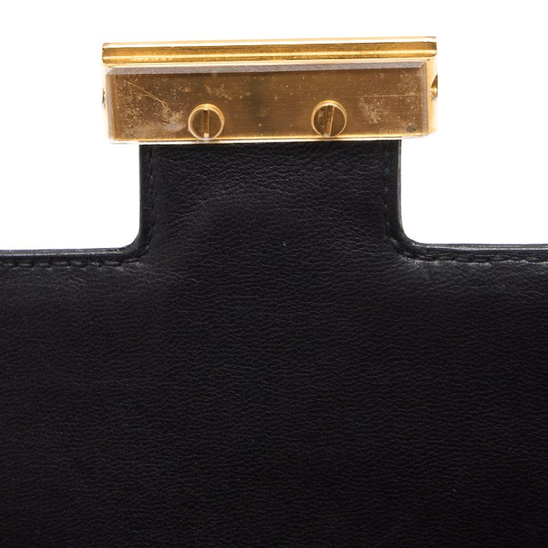 HERMES Constance 23 Shoulder Bag, Mini Shoulder Bag, Box Calf, Black, Gold-Tone Hardware, Pre-Owned - Vintage La Charme