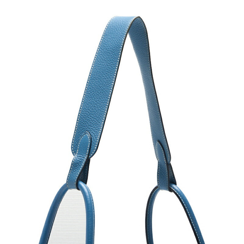 HERMES Lindy 34 Shoulder Bag, Tryon Clemence, Blue Jean, Silver-Tone Hardware, Pre-Owned - Vintage La Charme