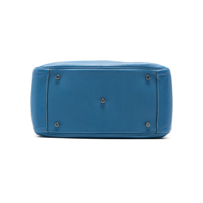 HERMES Lindy 34 Shoulder Bag, Tryon Clemence, Blue Jean, Silver-Tone Hardware, Pre-Owned - Vintage La Charme