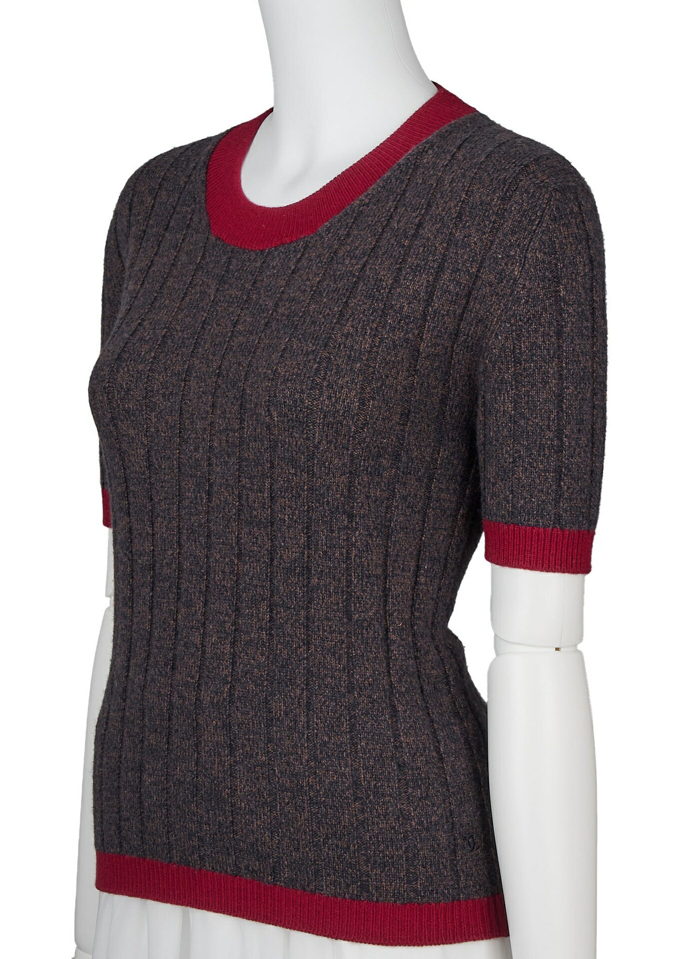 CHANEL Cardigan Knit, Coco Button, Cashmere, Multicolor, Gold-Tone Hardware, Pre-Owned - Vintage La Charme