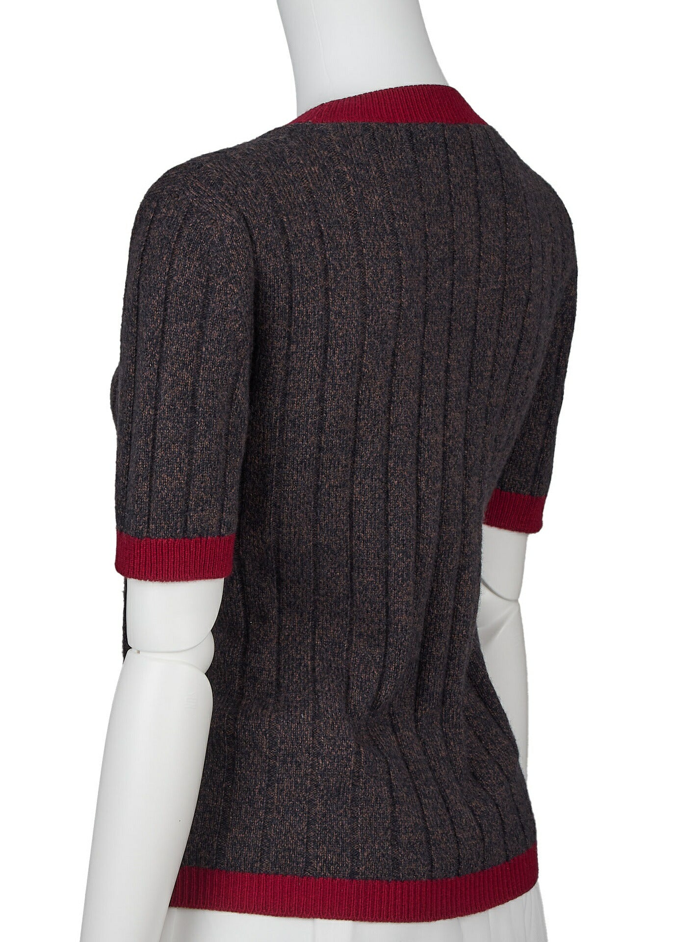 CHANEL Cardigan Knit, Coco Button, Cashmere, Multicolor, Gold-Tone Hardware, Pre-Owned - Vintage La Charme