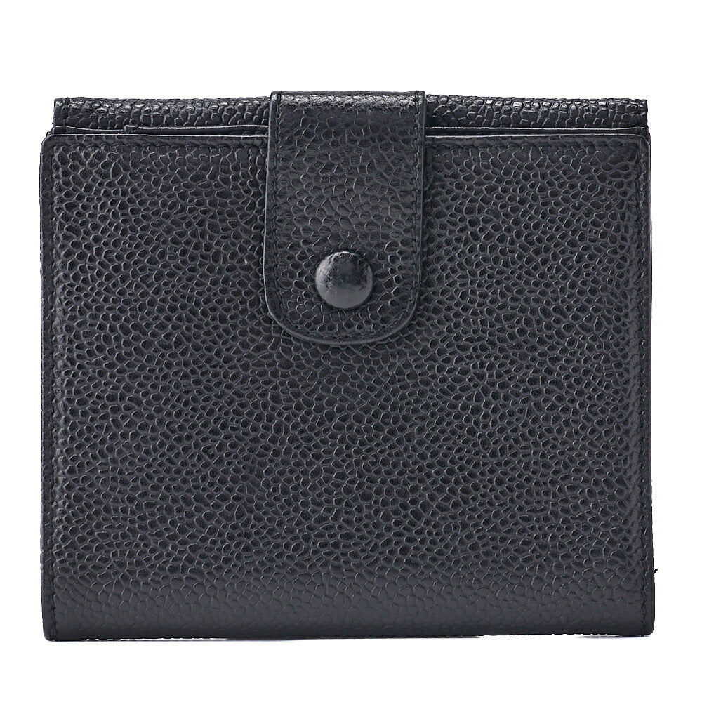CHANEL Bi-Fold Wallet Coco Mark Caviar Skin Black Gold-Tone Hardware Pre-Owned - Vintage La Charme