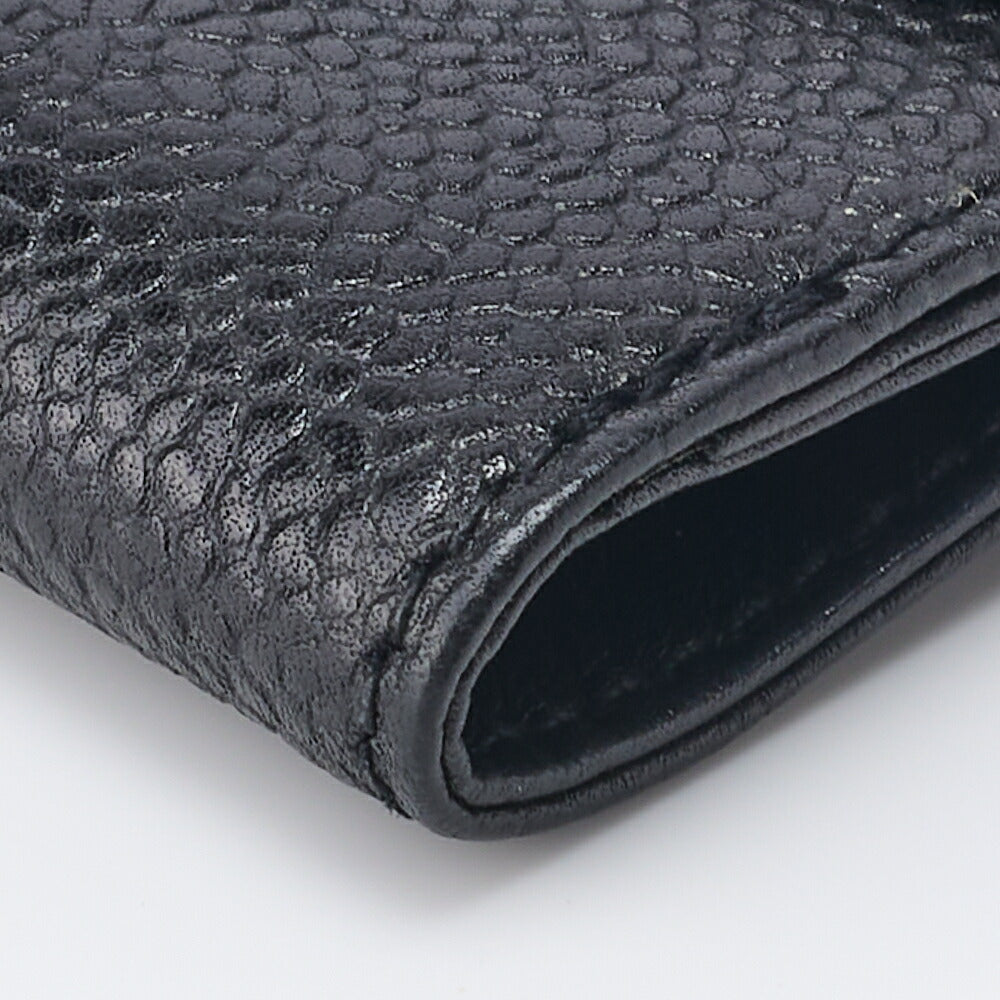 CHANEL Bi-Fold Wallet Coco Mark Caviar Skin Black Gold-Tone Hardware Pre-Owned - Vintage La Charme