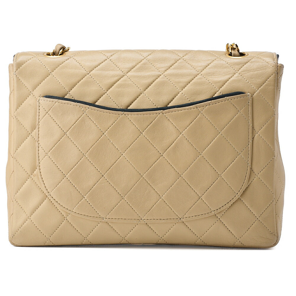 CHANEL Shoulder Bag, Matelasse Turn Lock, Lambskin, Beige, Gold-Tone Hardware, Pre-Owned - Vintage La Charme