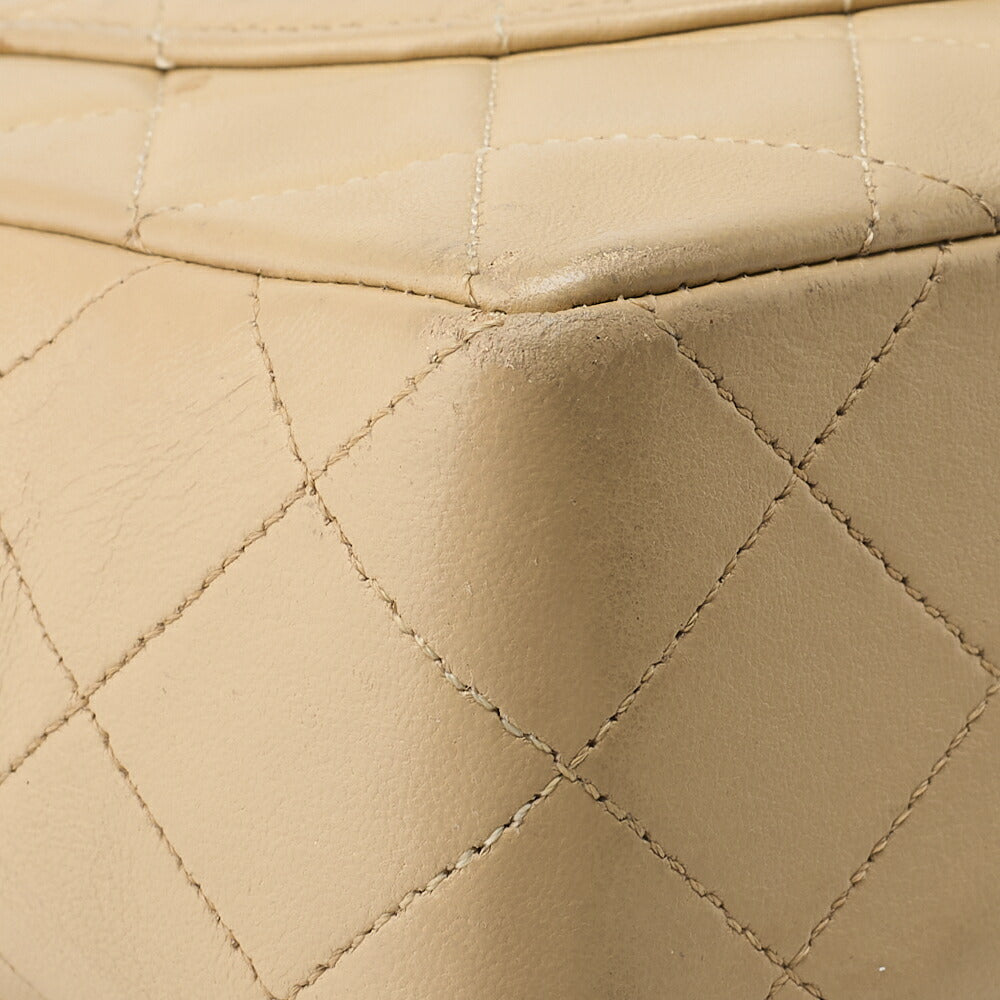 CHANEL Shoulder Bag, Matelasse Turn Lock, Lambskin, Beige, Gold-Tone Hardware, Pre-Owned - Vintage La Charme