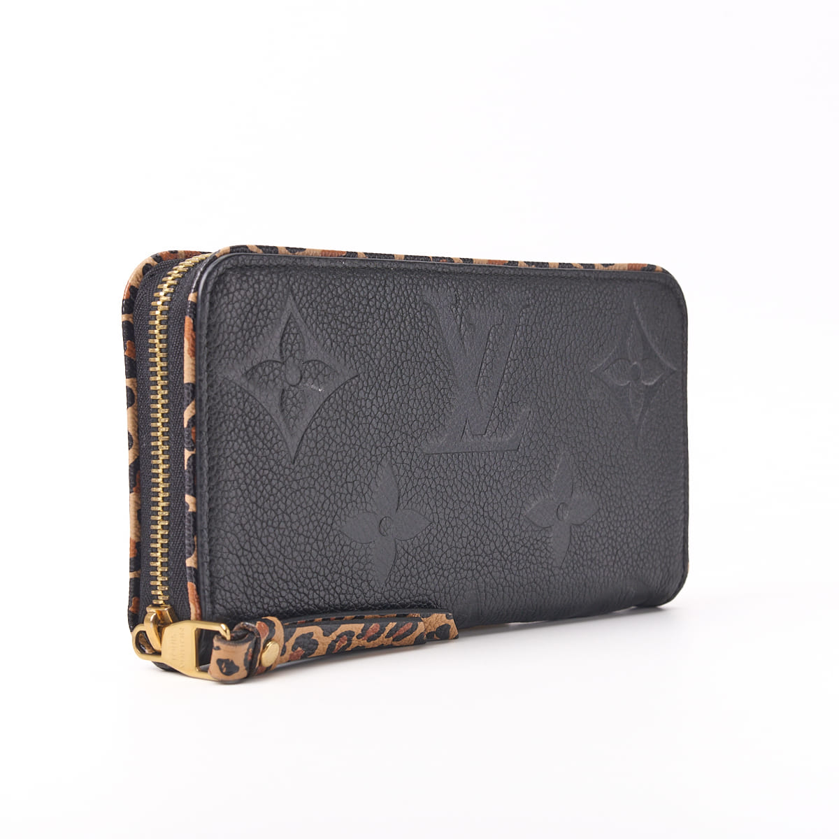 Louis Vuitton Zippy Wallet Wild At Heart Monogram Unplant Noir Black Gold-Tone Hardware Pre-Owned - Vintage La Charme