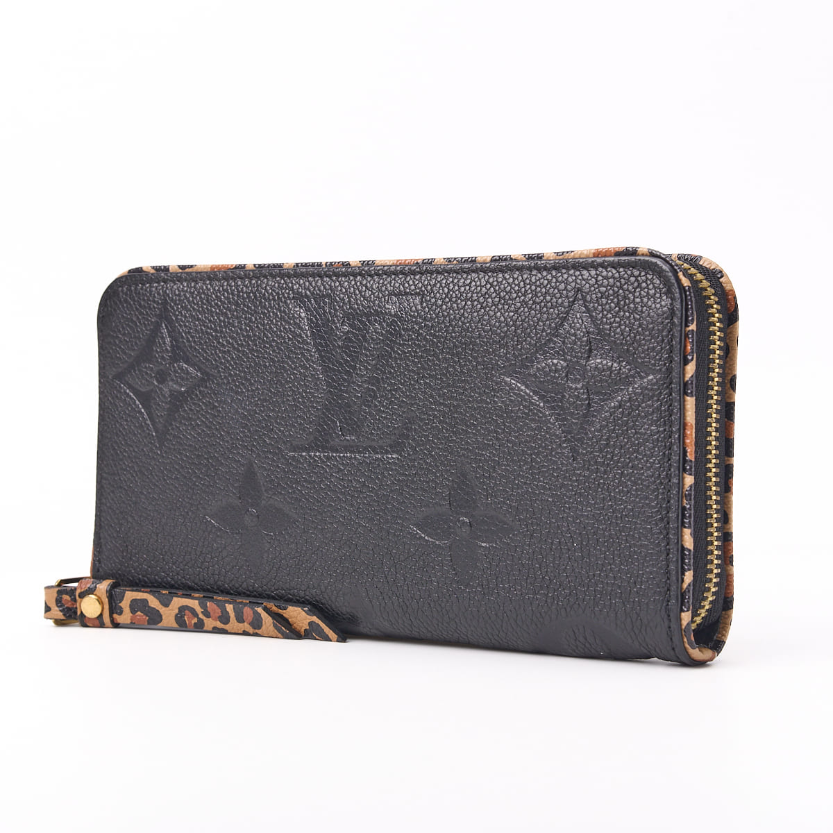 Louis Vuitton Zippy Wallet Wild At Heart Monogram Unplant Noir Black Gold-Tone Hardware Pre-Owned - Vintage La Charme