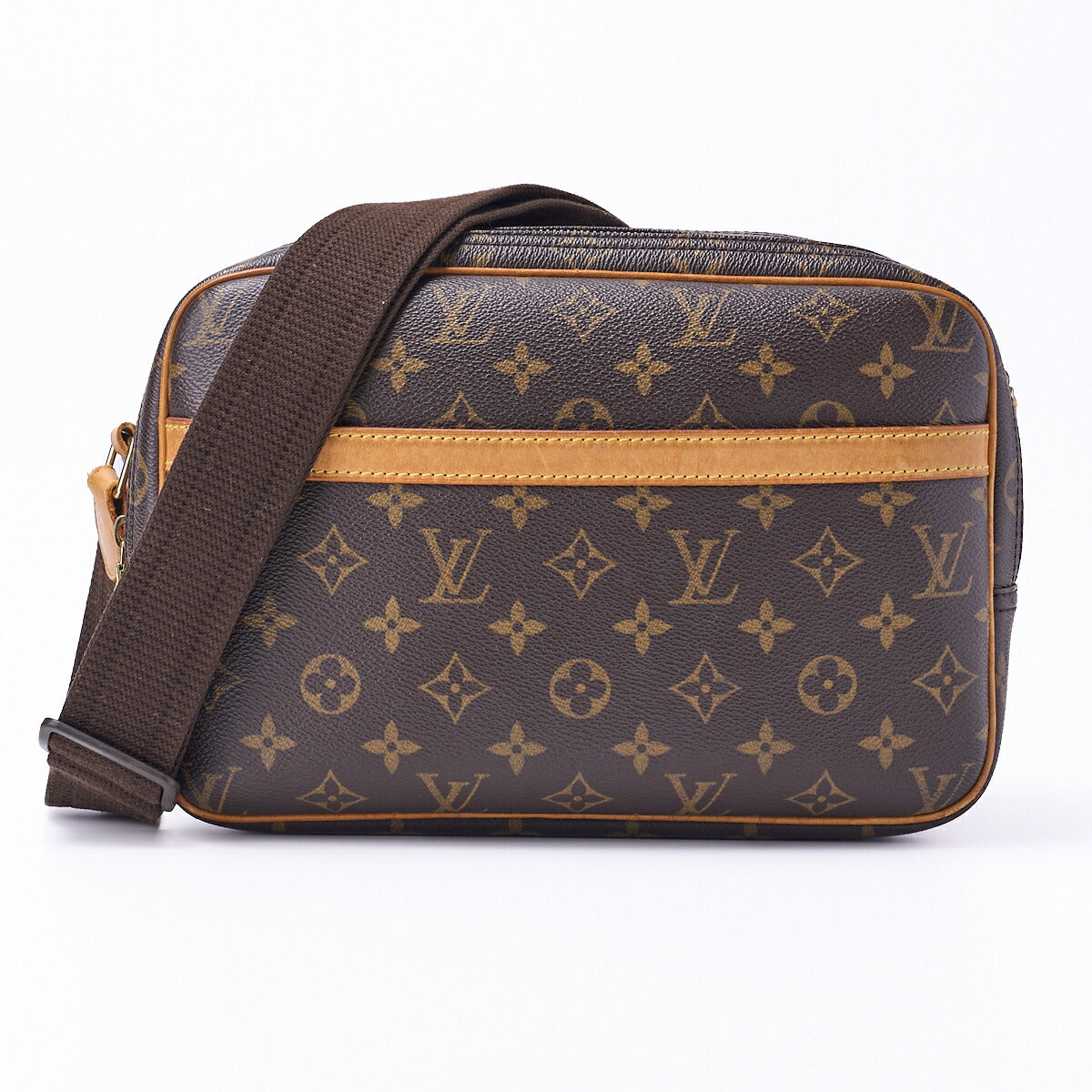 Louis Vuitton Shoulder Bag, Monogram Reporter PM, Brown, Gold-Tone Hardware, Pre-Owned - Vintage La Charme