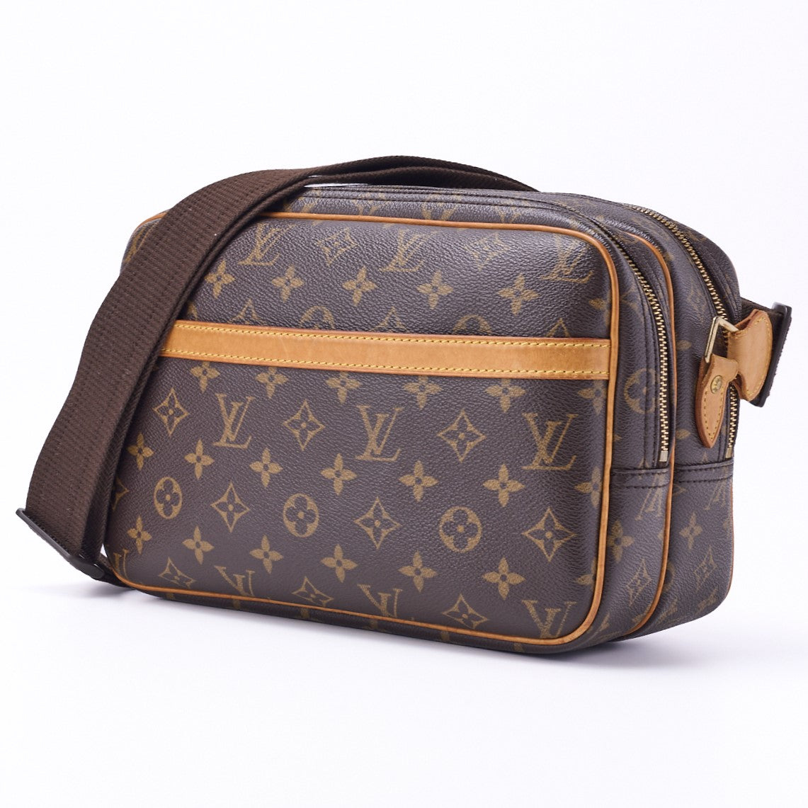 Louis Vuitton Shoulder Bag, Monogram Reporter PM, Brown, Gold-Tone Hardware, Pre-Owned - Vintage La Charme