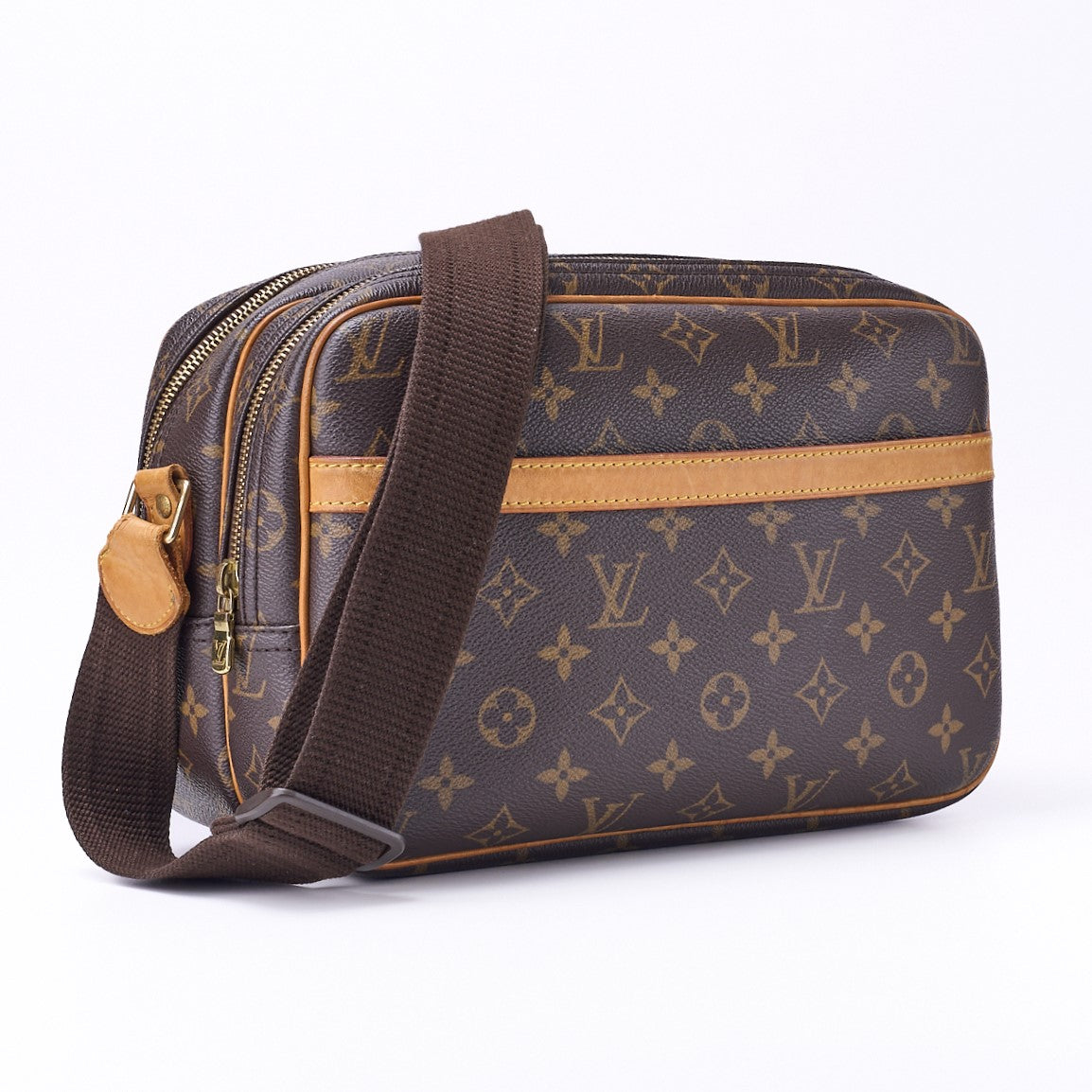 Louis Vuitton Shoulder Bag, Monogram Reporter PM, Brown, Gold-Tone Hardware, Pre-Owned - Vintage La Charme