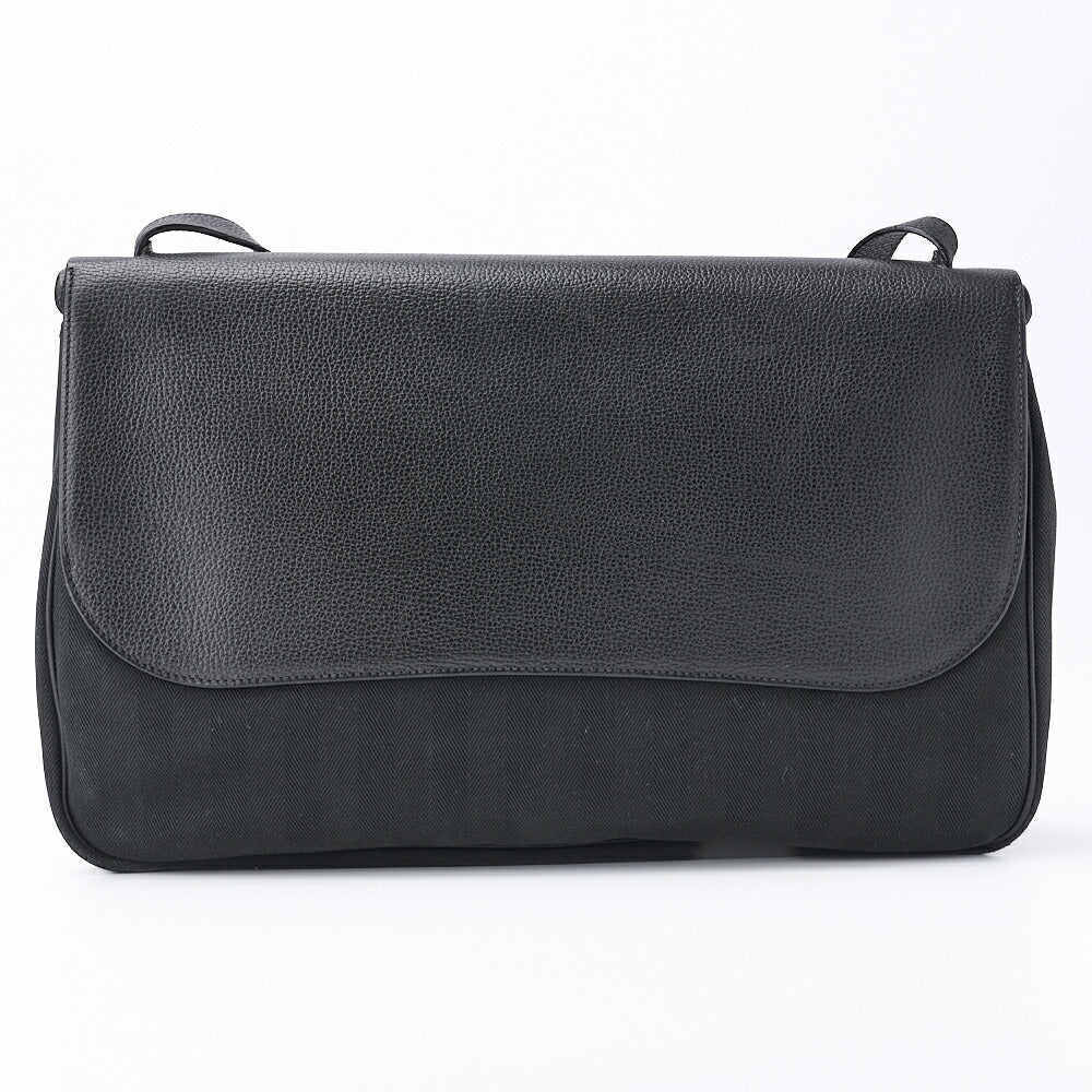 HERMES Sack Colorado GM Shoulder Bag Liège Canvas Black Silver-Tone Hardware Pre-Owned - Vintage La Charme