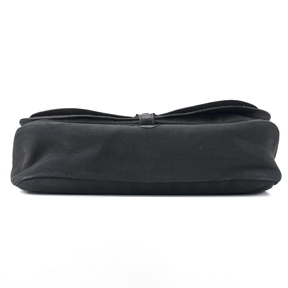 HERMES Sack Colorado GM Shoulder Bag Liège Canvas Black Silver-Tone Hardware Pre-Owned - Vintage La Charme