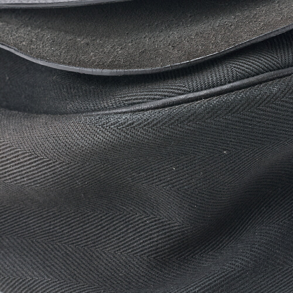 HERMES Sack Colorado GM Shoulder Bag Liège Canvas Black Silver-Tone Hardware Pre-Owned - Vintage La Charme