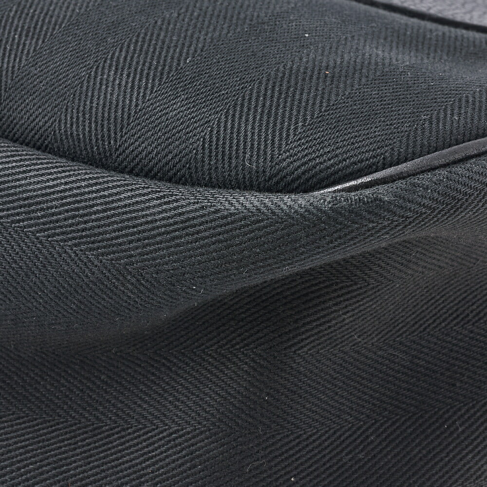 HERMES Sack Colorado GM Shoulder Bag Liège Canvas Black Silver-Tone Hardware Pre-Owned - Vintage La Charme