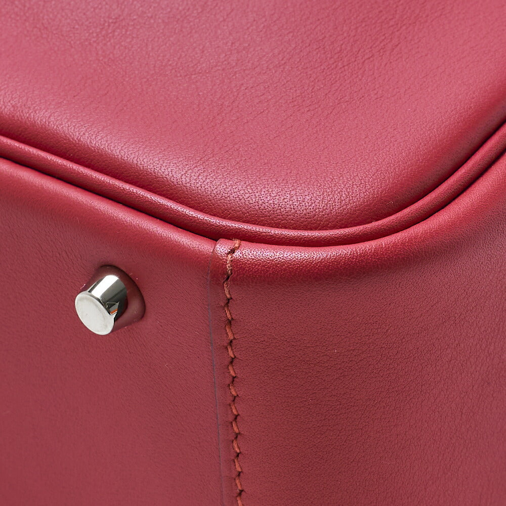 HERMES Mini Lindy 18 2WAY Shoulder Bag Swift Crocodile Rose Shocking Silver-Tone Hardware Pre-Owned - Vintage La Charme