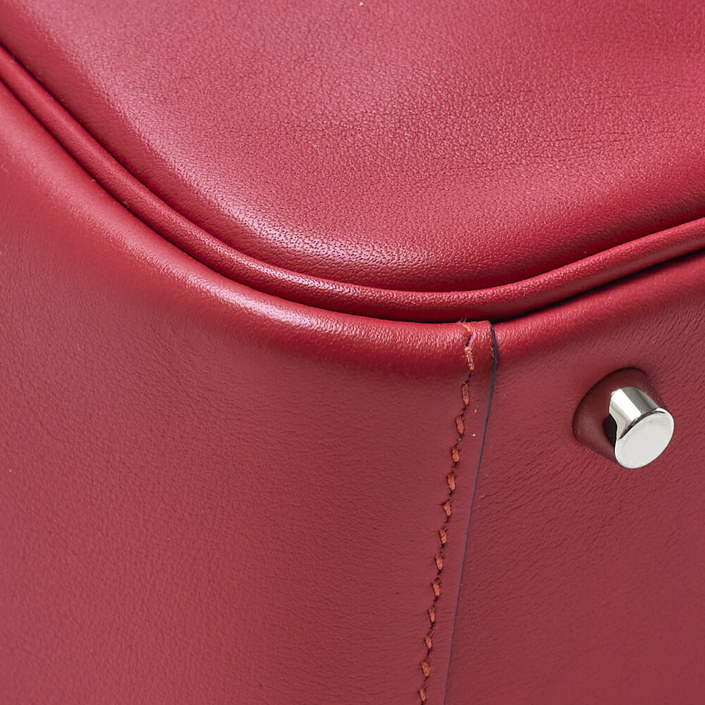 HERMES Mini Lindy 18 2WAY Shoulder Bag Swift Crocodile Rose Shocking Silver-Tone Hardware Pre-Owned - Vintage La Charme