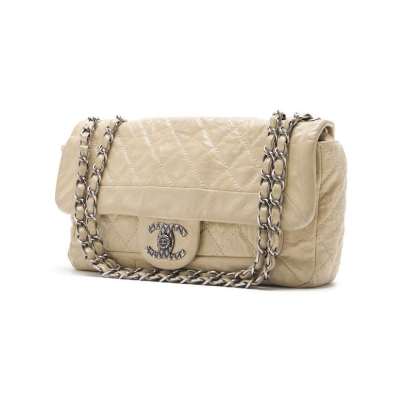 CHANEL Mini Shoulder Bag, Matelasse, Chain Shoulder, Vintage Calf, Black, Silver-Tone Hardware, Pre-Owned - Vintage La Charme