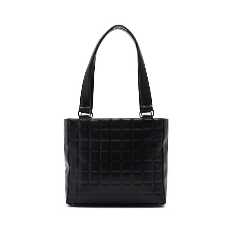 CHANEL Tote Bag, Coco Mark Chocolate Bar, Enamel, Black, Gold-Tone Hardware, Pre-Owned - Vintage La Charme