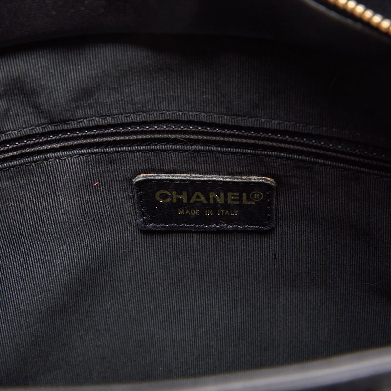 CHANEL Tote Bag, Coco Mark Chocolate Bar, Enamel, Black, Gold-Tone Hardware, Pre-Owned - Vintage La Charme