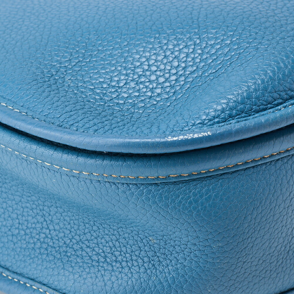 HERMES Shoulder Bag Evelyn PM 2 de Tryon Clemence Blue Jean Silver-Tone Hardware Pre-Owned - Vintage La Charme