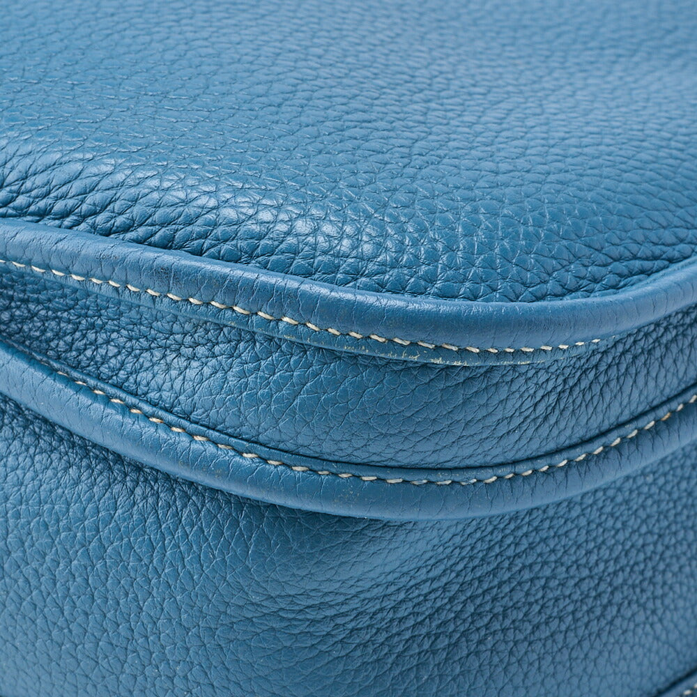 HERMES Shoulder Bag Evelyn PM 2 de Tryon Clemence Blue Jean Silver-Tone Hardware Pre-Owned - Vintage La Charme