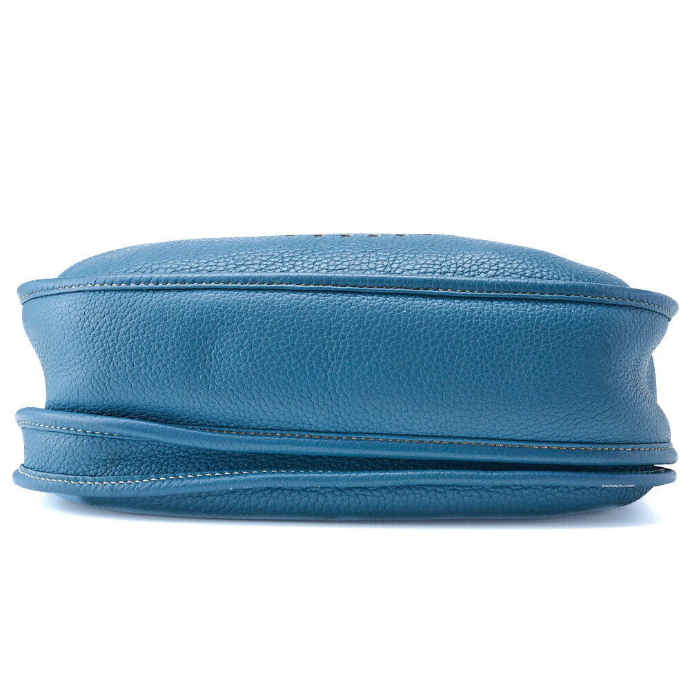 HERMES Shoulder Bag Evelyn PM 2 de Tryon Clemence Blue Jean Silver-Tone Hardware Pre-Owned - Vintage La Charme