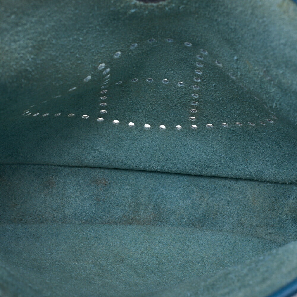 HERMES Shoulder Bag Evelyn PM 2 de Tryon Clemence Blue Jean Silver-Tone Hardware Pre-Owned - Vintage La Charme