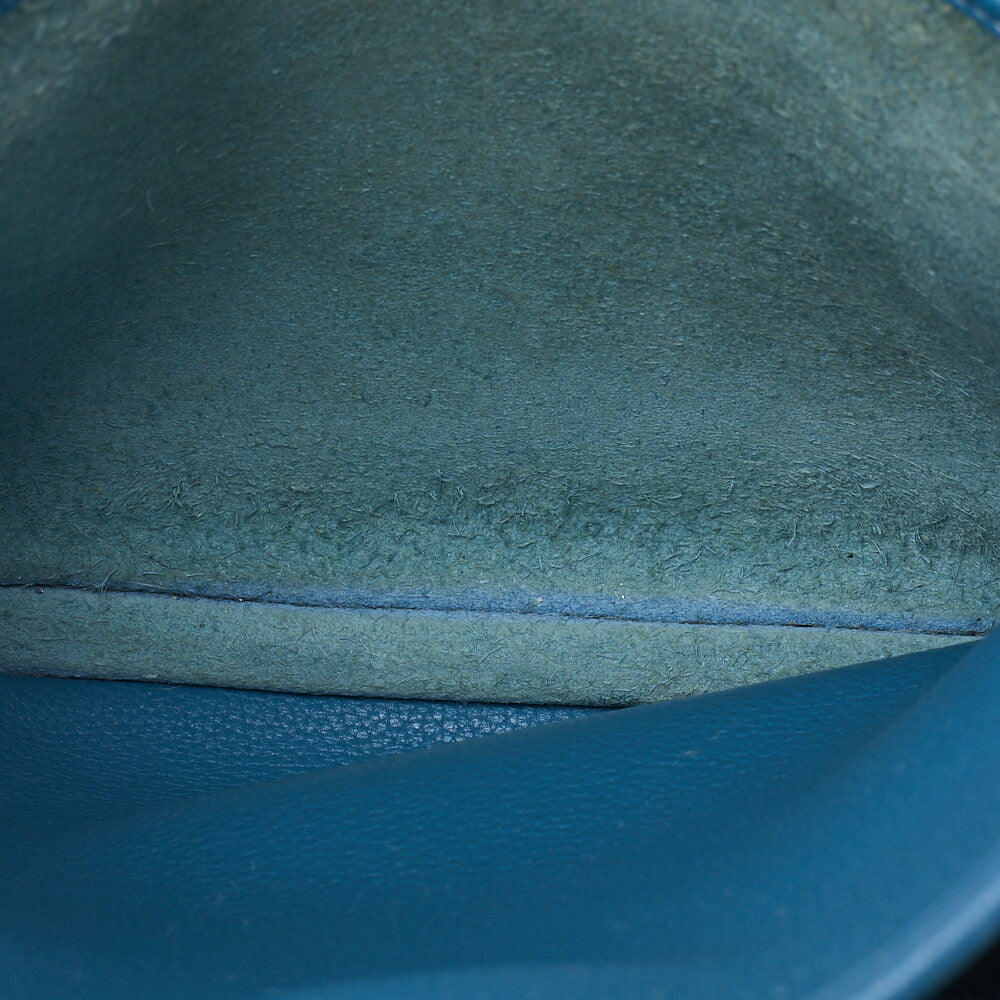 HERMES Shoulder Bag Evelyn PM 2 de Tryon Clemence Blue Jean Silver-Tone Hardware Pre-Owned - Vintage La Charme