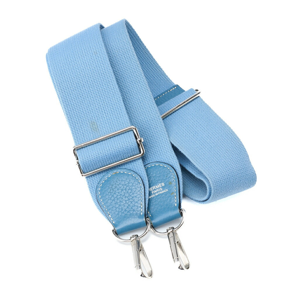 HERMES Shoulder Bag Evelyn PM 2 de Tryon Clemence Blue Jean Silver-Tone Hardware Pre-Owned - Vintage La Charme