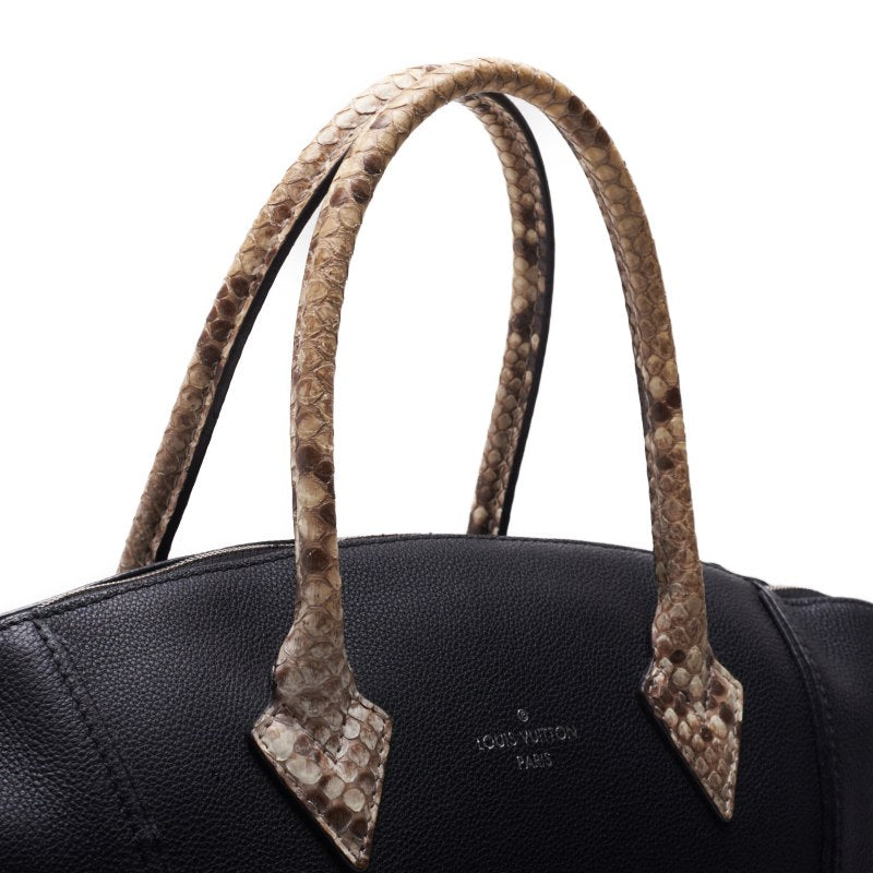 Louis Vuitton Handbag 2WAY Python Noir Silver-Tone Hardware Pre-Owned - Vintage La Charme