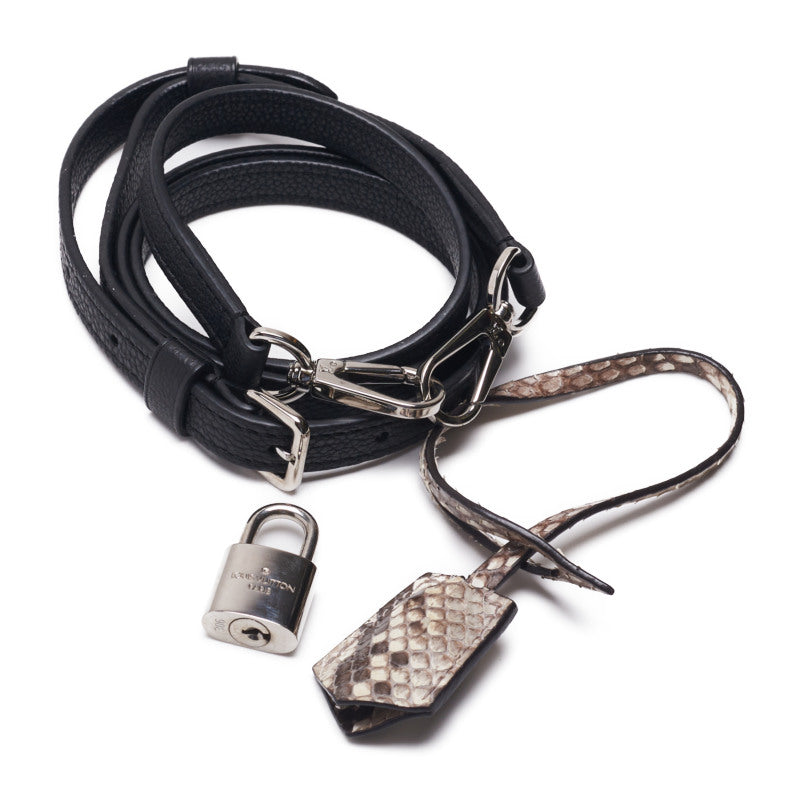 Louis Vuitton Handbag 2WAY Python Noir Silver-Tone Hardware Pre-Owned - Vintage La Charme