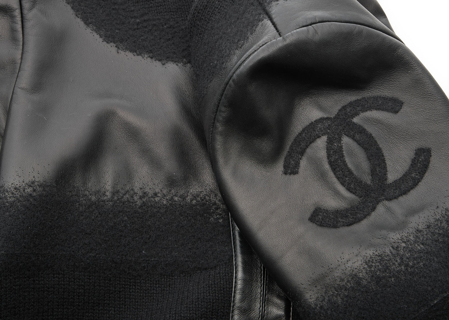 CHANEL Outerwear Jacket, Coco Mark, Leather, Black, Silver-Tone Hardware, Pre-Owned - Vintage La Charme