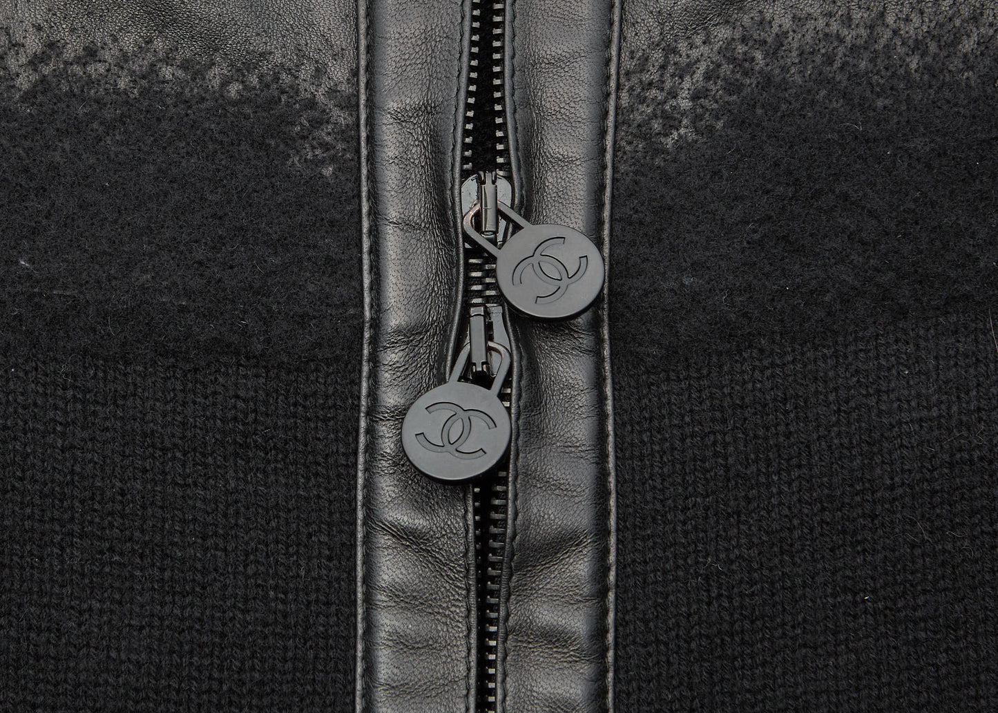 CHANEL Outerwear Jacket, Coco Mark, Leather, Black, Silver-Tone Hardware, Pre-Owned - Vintage La Charme