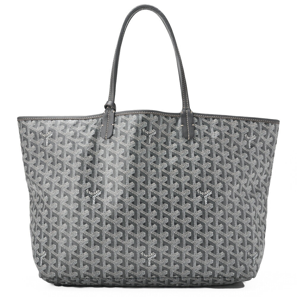 Goyard Saint Louis PM Tote Bag Coated Canvas Gray Silver-Tone Hardware Pre-Owned - Vintage La Charme