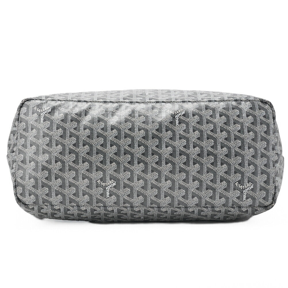 Goyard Saint Louis PM Tote Bag Coated Canvas Gray Silver-Tone Hardware Pre-Owned - Vintage La Charme