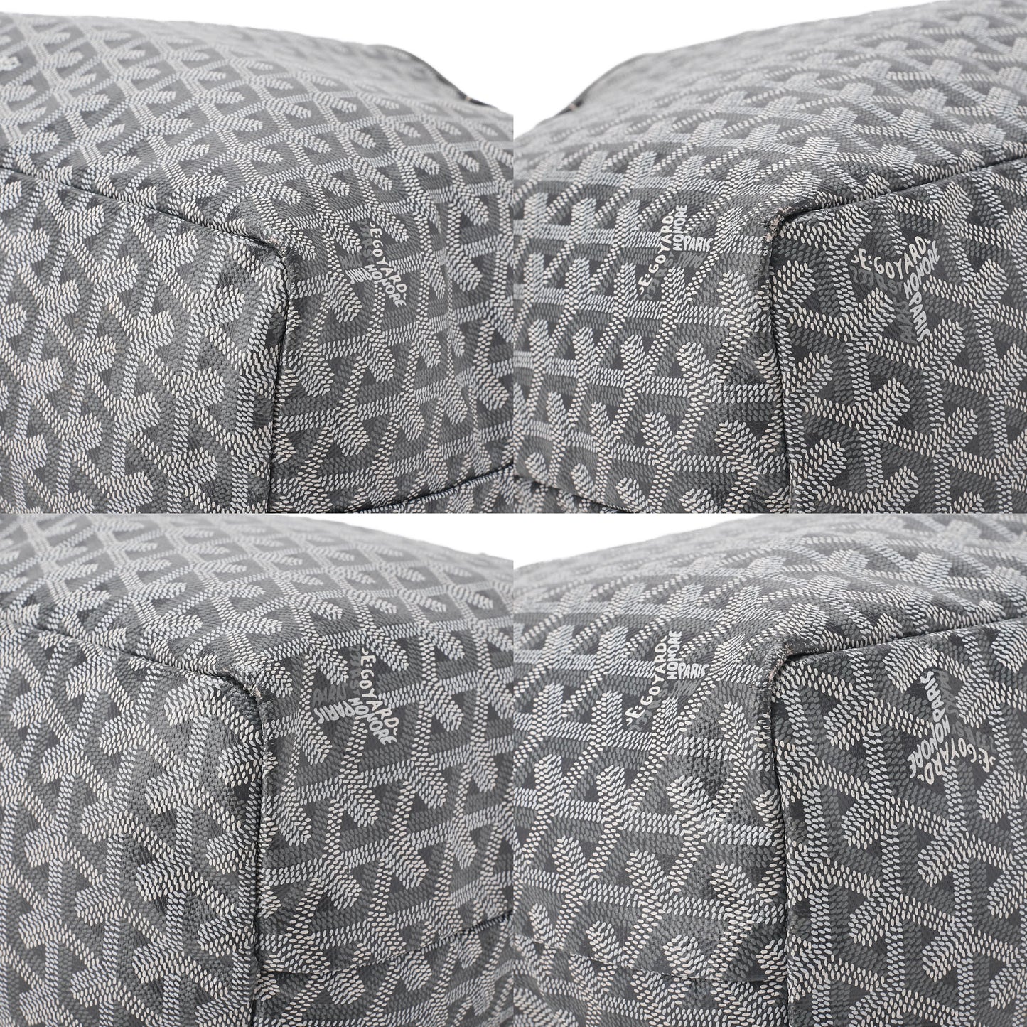 Goyard Saint Louis PM Tote Bag Coated Canvas Gray Silver-Tone Hardware Pre-Owned - Vintage La Charme