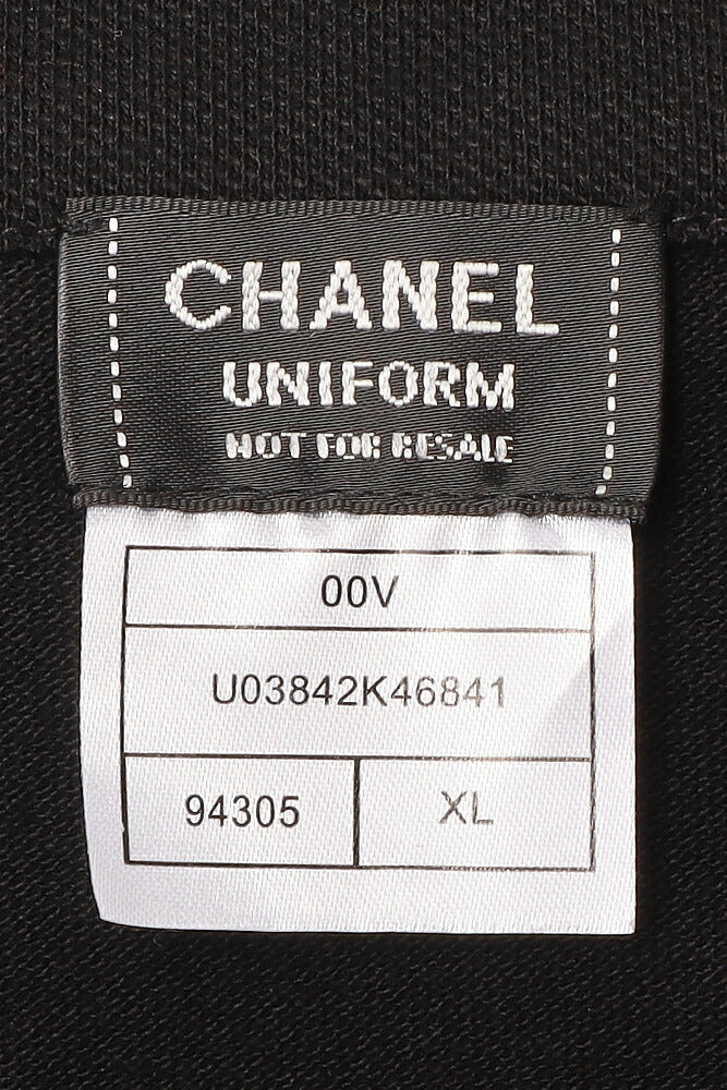 CHANEL Polo Shirt, Coco Mark Logo Button, Cut-and-Sew, Cotton, Black, Gold-Tone Hardware, Pre-Owned - Vintage La Charme