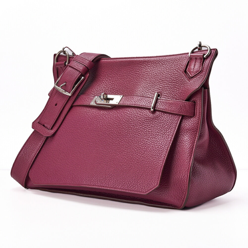 HERMES Gypsiere 34 Shoulder Bag, Tryon Clemence, Tosca, Silver-Tone Hardware, Pre-Owned - Vintage La Charme