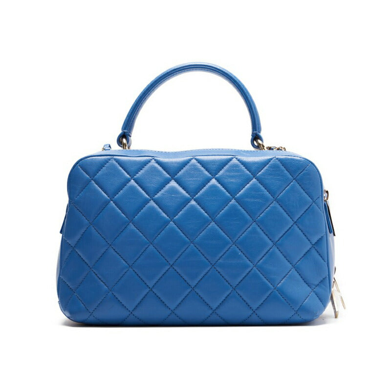 CHANEL Handbag 2WAY Matelasse Lambskin Light Blue Gold-Tone Hardware Pre-Owned - Vintage La Charme