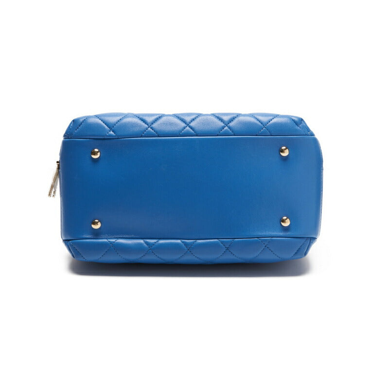 CHANEL Handbag 2WAY Matelasse Lambskin Light Blue Gold-Tone Hardware Pre-Owned - Vintage La Charme