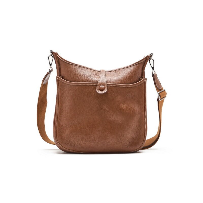 HERMES Shoulder Bag Tryon Clemence Evelyn PM, Leather, Gold, Silver-Tone Hardware, Pre-Owned - Vintage La Charme