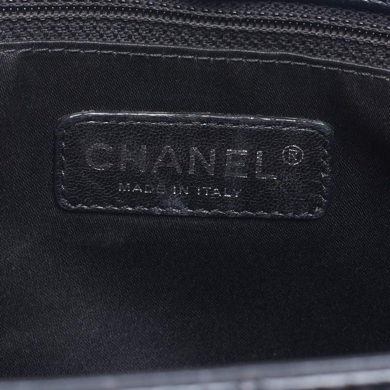 CHANEL GST Chain Tote Shoulder Bag, Caviskin, Black, Silver-Tone Hardware, Pre-Owned - Vintage La Charme