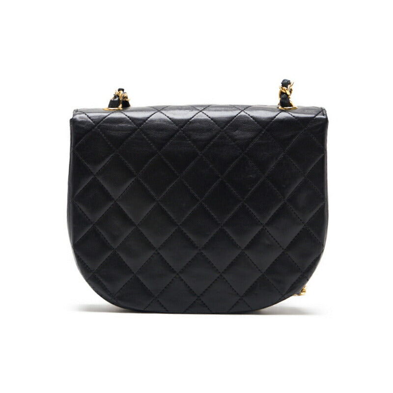 CHANEL Shoulder Bag, Deca Coco Round Flap Push Lock Chain Shoulder, Lambskin, Black, Gold-Tone Hardware, Pre-Owned - Vintage La Charme