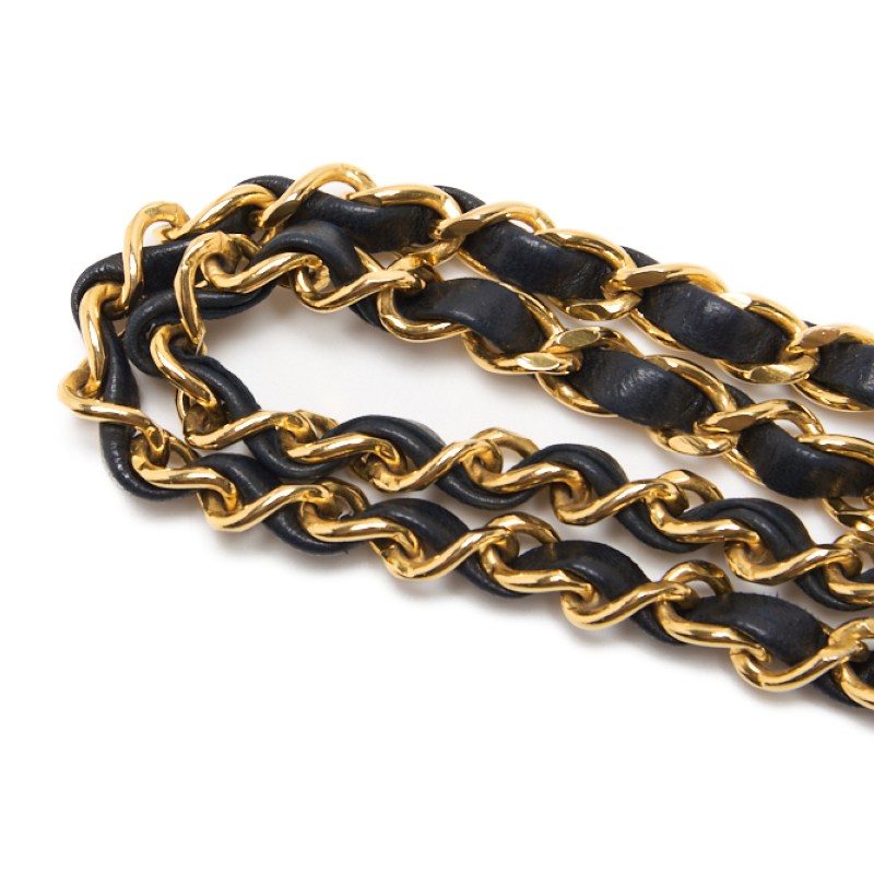 CHANEL Shoulder Bag, Deca Coco Round Flap Push Lock Chain Shoulder, Lambskin, Black, Gold-Tone Hardware, Pre-Owned - Vintage La Charme